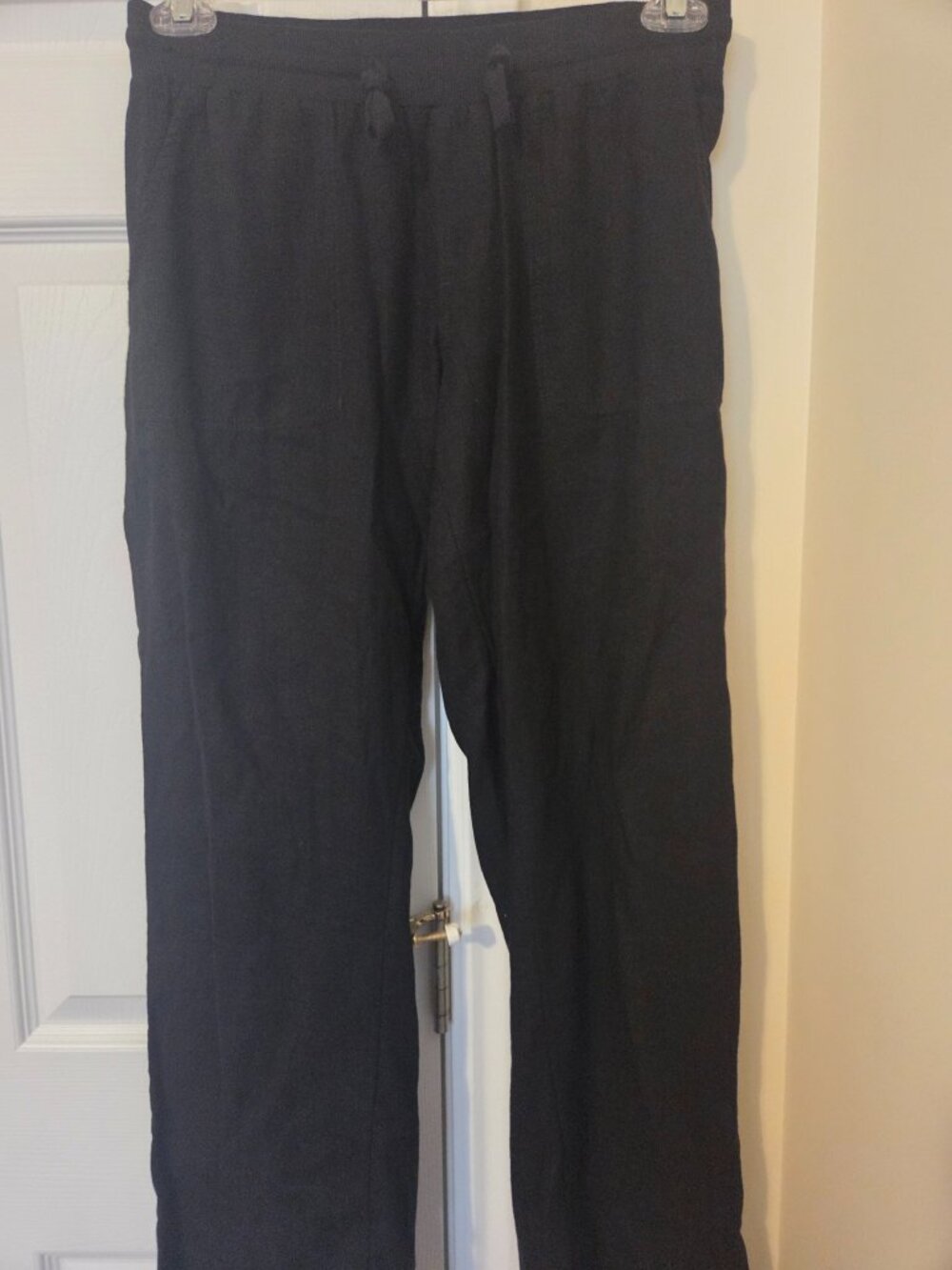 Caslon Black Linen Blend Pull-On Drawstring Pants XS